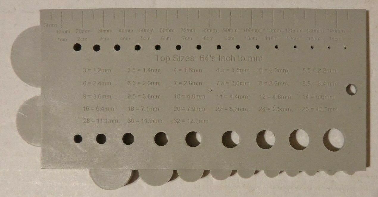 New CRB Fishing Rod Building Tip Top & Guide Sizes Sizing Gauge Conversion  Chart